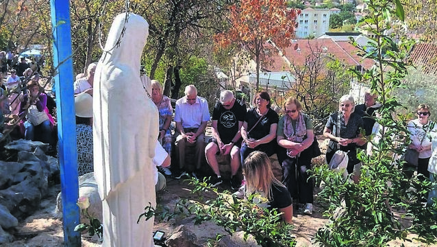 <p>The Blue Cross in Medjugorje this week - a well-known outdoor prayer site in present-day Bosnia and Herzegovina</p>