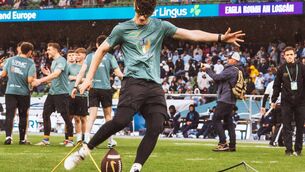 <p>Macroom GAA goalkeeper Gearoid Quinn is one step closer to a potentially life-changing opportunity in American college football after progressing to the next phase of Ireland’s Kicking King.</p> <p>Macroom GAA goalkeeper Gearoid Quinn is one step closer to a potentially life-changing opportunity in American college football after progressing to the next phase of Ireland’s Kicking King.</p>