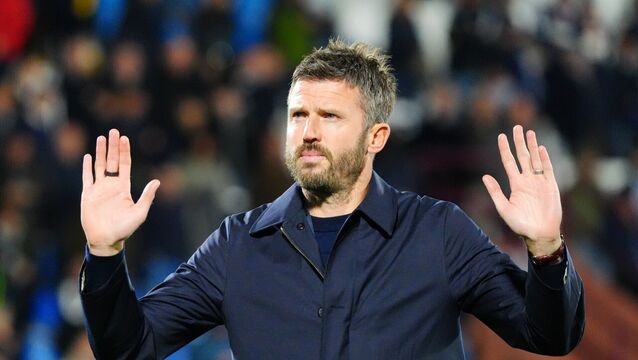 <p>Manchester United manager Michael Carrick reacts  to the crowd following the UEFA Champions League match at the Giuseppe Sinigaglia Stadium, Como. Picture: Luca Rossini/Press Association.</p>
