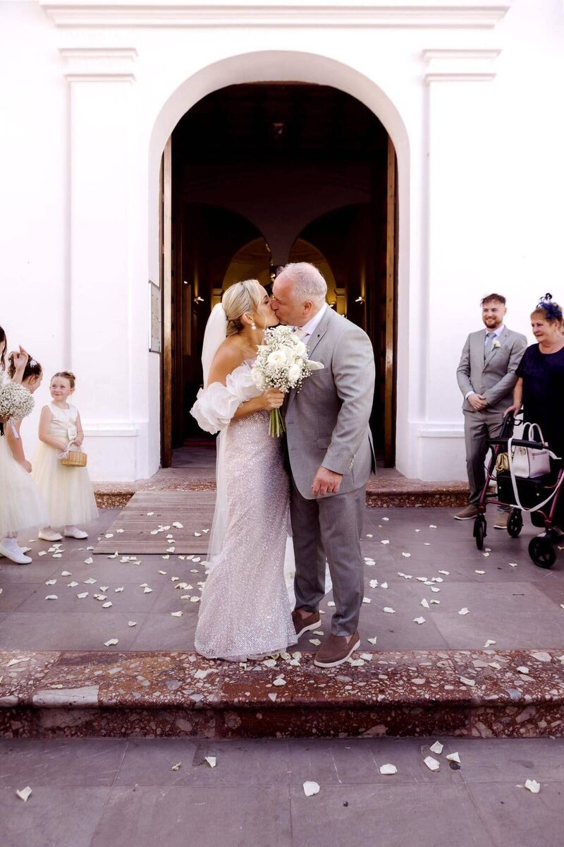 The couple, who first met eight years ago, were wed in September. The couple, who first met eight years ago, were wed in September.