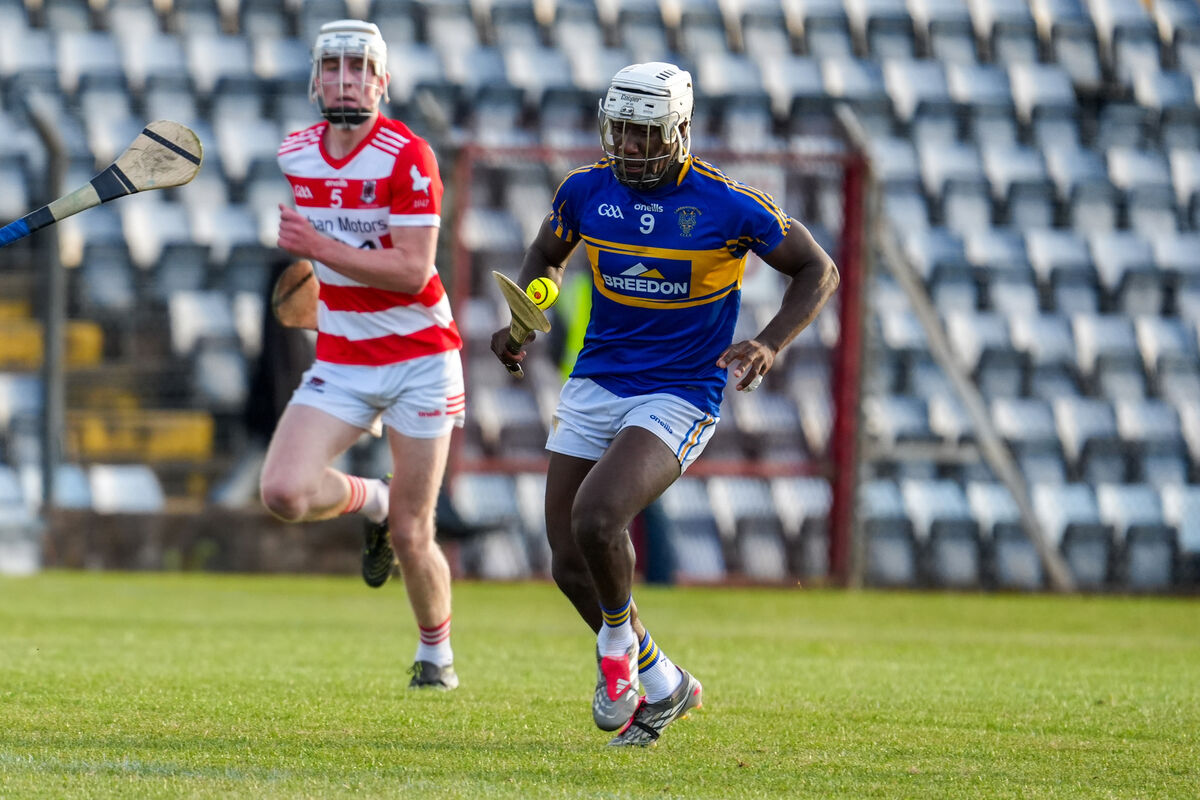 Carrigtwohill’s Justin Oke moves towards the goal against Courcey Rovers. Picture: Noel Sweeney Carrigtwohill’s Justin Oke moves towards the goal against Courcey Rovers. Picture: Noel Sweeney