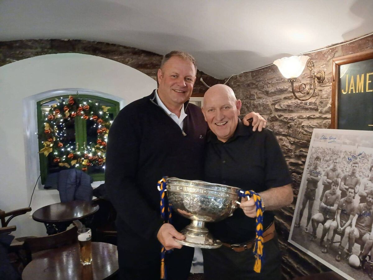 Paddy Hayes (left) and Dave Barry pictured last November at an event in the Heineken Brewery to mark the 40th anniversary of St Finbarr's 1985 Cork SFC title win. Paddy Hayes (left) and Dave Barry pictured last November at an event in the Heineken Brewery to mark the 40th anniversary of St Finbarr's 1985 Cork SFC title win.