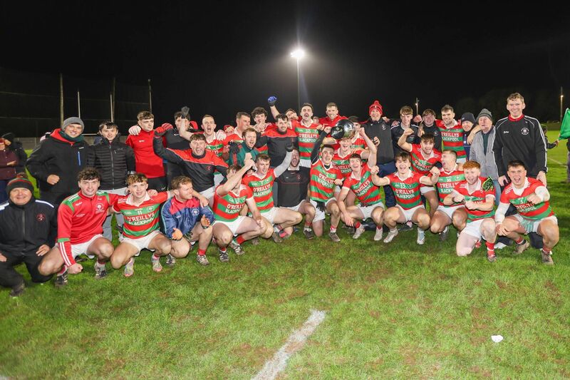 Carraig na bhFear celebrate the Michael O'Connor Motor Factors East Cork Junior A Football Championship final win over Youghal at Dungourney. Picture: Denis O'Flynn.