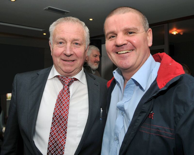 Two local 'legends of the ring', Dan Lane of Rylane BC and Gordon Joyce of Sunnyside BC. Picture: Doug Minihane