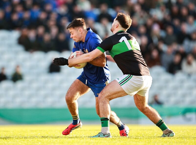 William Buckley of St Finbarr's is tackled by Ronan Dalton of Nemo Rangers. Picture: Thomas Flinkow/Sportsfile William Buckley of St Finbarr's is tackled by Ronan Dalton of Nemo Rangers. Picture: Thomas Flinkow/Sportsfile