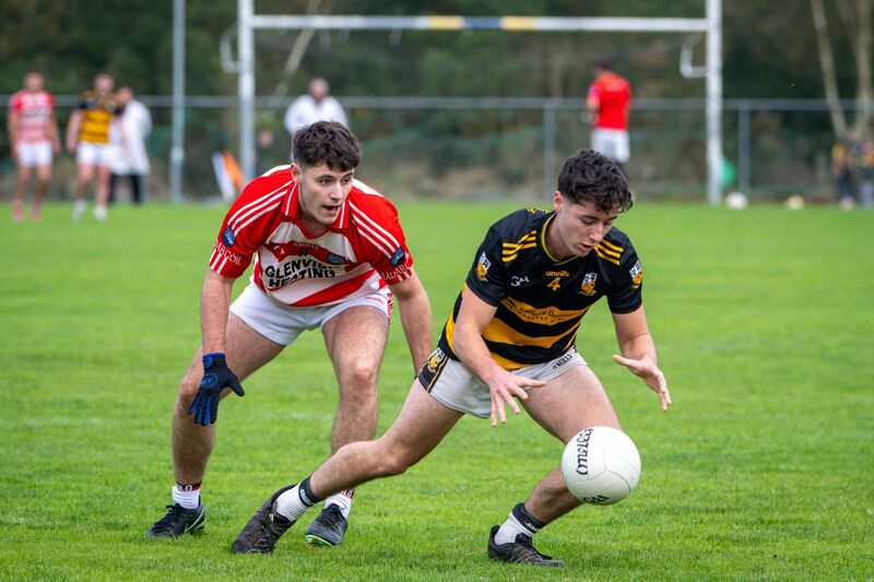 Buttevant’s Billy O’Riordan is chased by Adrigole’s Tom O’Connor. Picture: Chani Anderson Buttevant’s Billy O’Riordan is chased by Adrigole’s Tom O’Connor. Picture: Chani Anderson