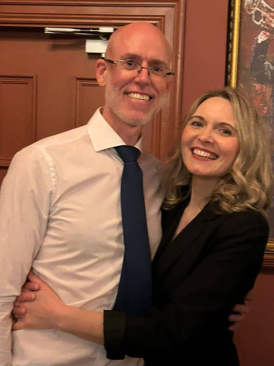 Gerrie with her husband Martin who had insisted she go to the doctor when she began feeling unwell. Gerrie with her husband Martin who had insisted she go to the doctor when she began feeling unwell.