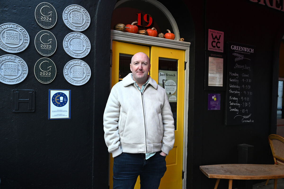 Dermot O’Sullivan, owner of the Greenwich Cafe, said: ‘It would be unwise at the moment to put the rates up’. Dermot O’Sullivan, owner of the Greenwich Cafe, said: ‘It would be unwise at the moment to put the rates up’.