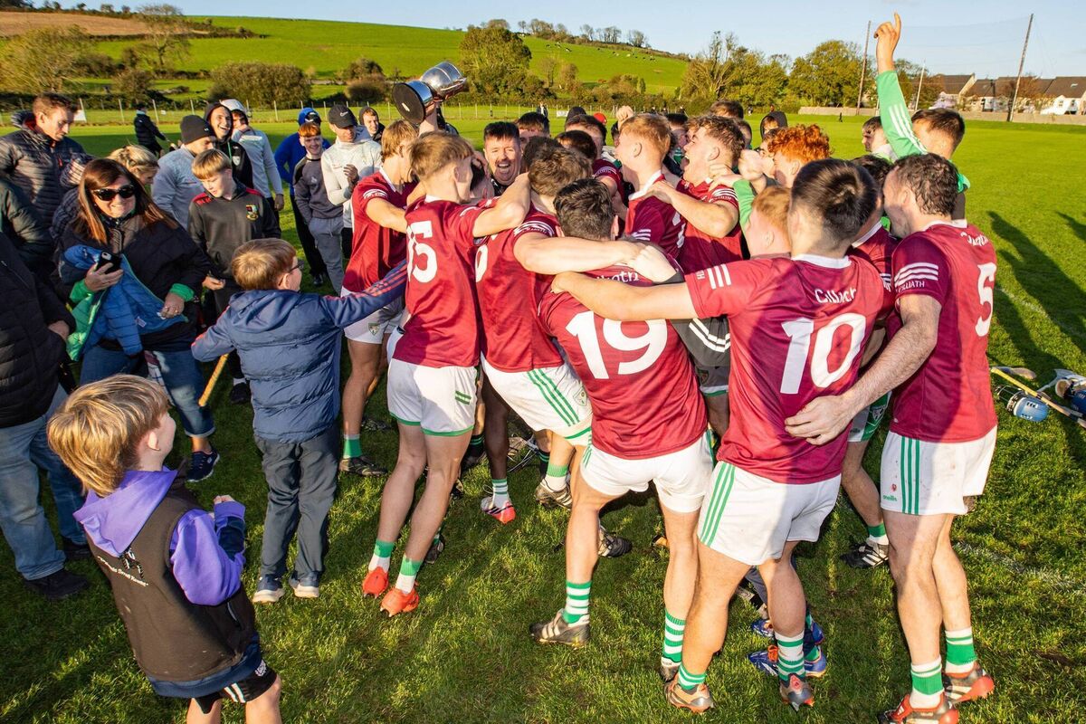 Killeagh celebrate their victory over Bride Rovers in the East Cork Oil Junior A Hurling Championship final in Cloyne. Picture: Denis O'Flynn. Killeagh celebrate their victory over Bride Rovers in the East Cork Oil Junior A Hurling Championship final in Cloyne. Picture: Denis O'Flynn.