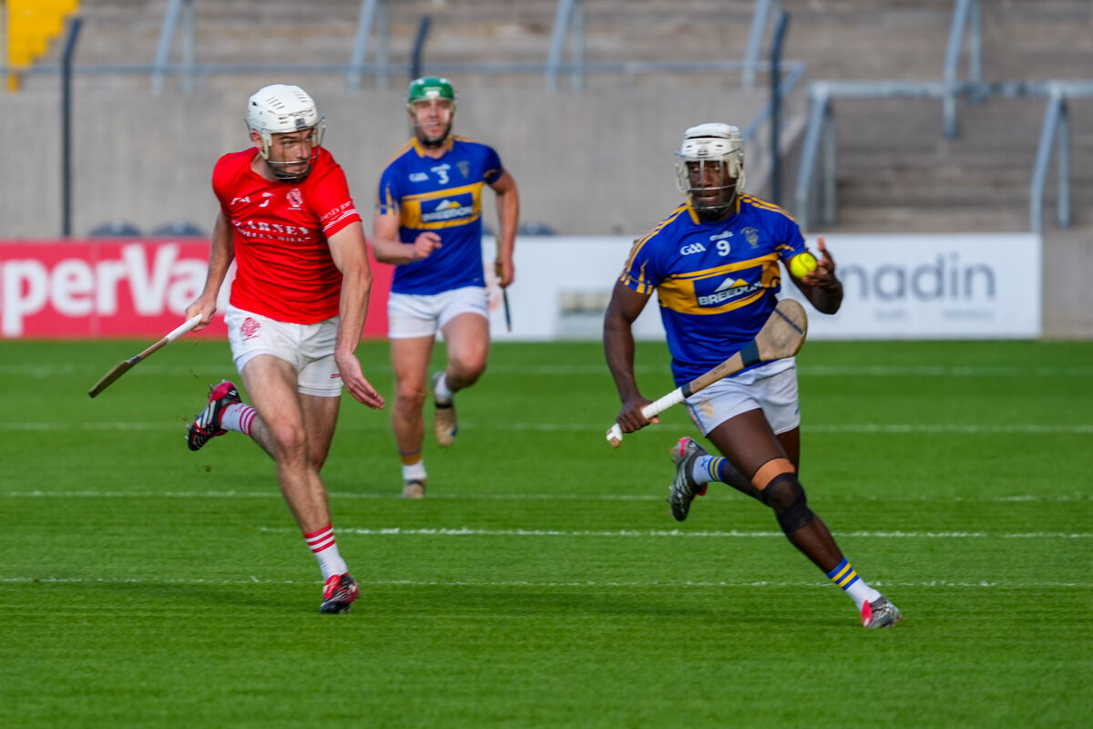 Carrigtwohill’s Justin Oke on the attack in the semi-final win over Blarney. Picture: Noel Sweeney
