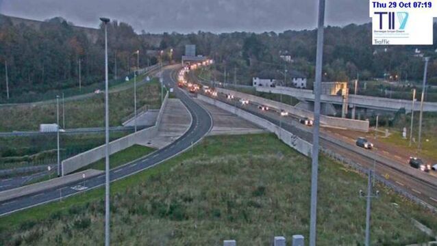 <p>Motorists using the M8 to reach the Dunkettle Interchange are starting to see delays as of 7.20am, with further congestion expected.</p>