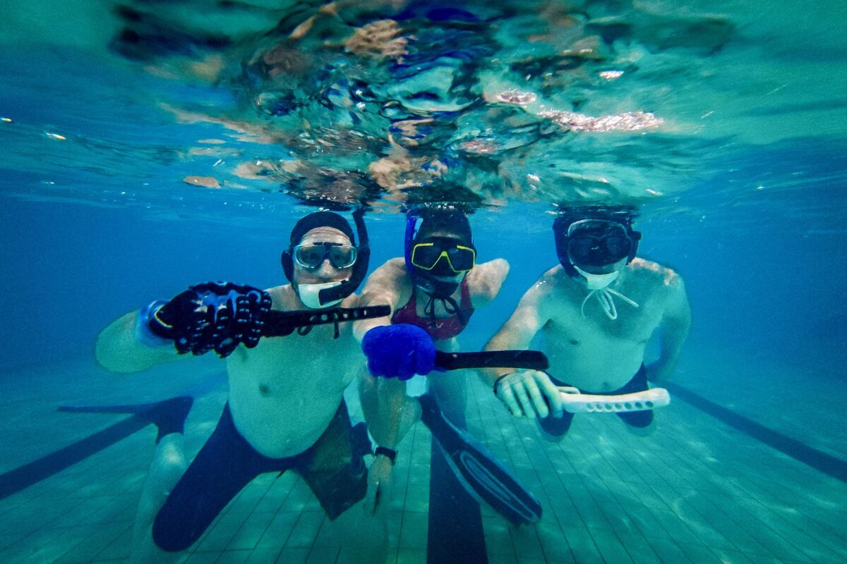 Members of Cork Underwater Hockey Club during a recent session. Members of Cork Underwater Hockey Club during a recent session.