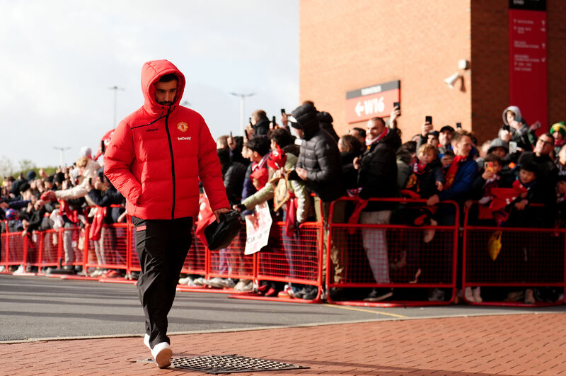 Manchester United's Bruno Fernandes arrives at the ground ahead of the Premier League match at Old Trafford, Manchester. Picture date: Sunday October 25, 2026. Manchester United's Bruno Fernandes arrives at the ground ahead of the Premier League match at Old Trafford, Manchester. Picture date: Sunday October 25, 2026.