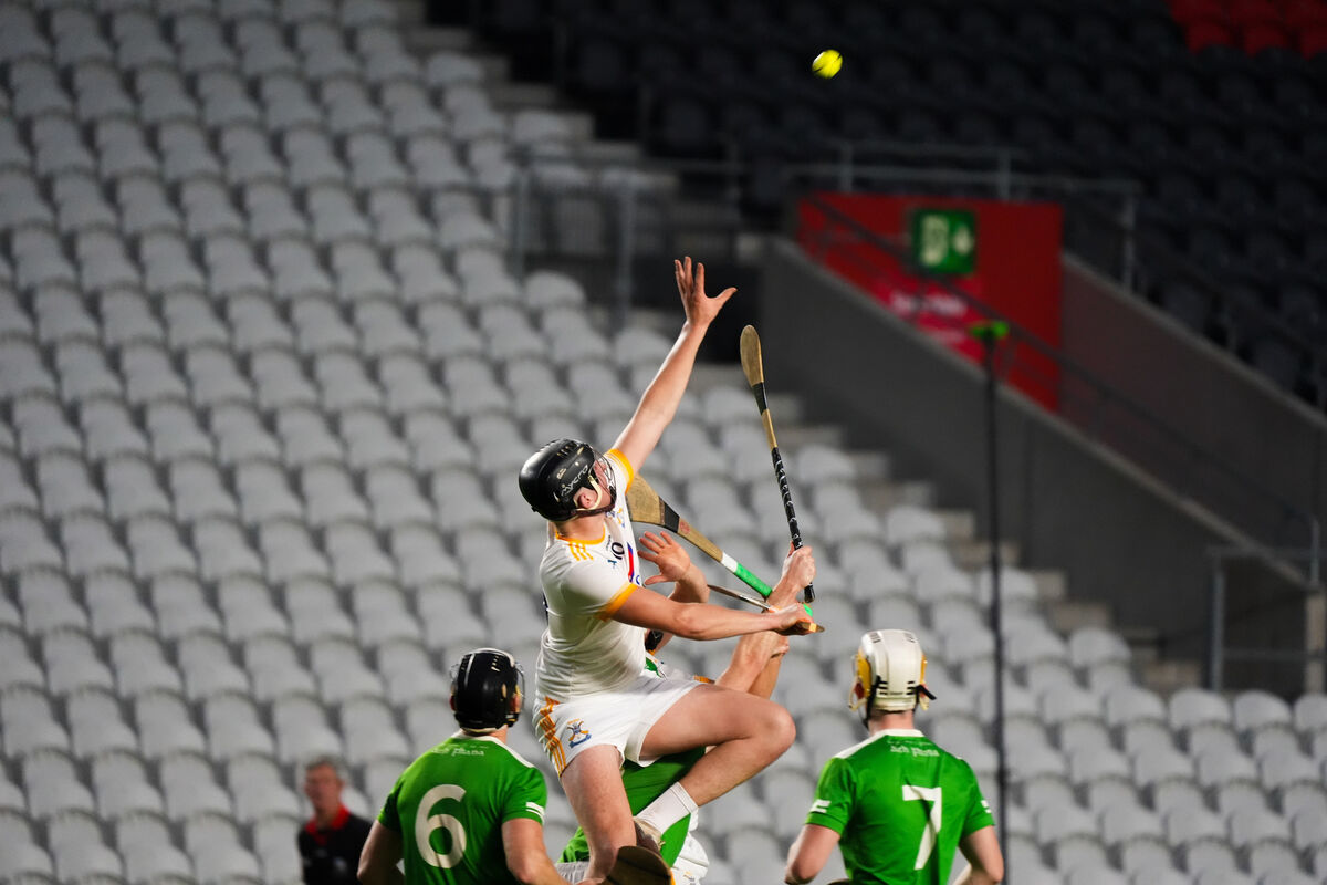 Bandon’s Denis O’Mahony reaches for a high ball. Picture: Noel Sweeney