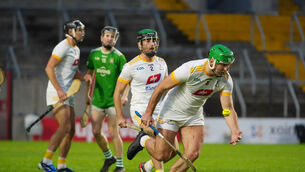 <p>Bandon’s Michael Cahalane in possession during Saturday's Co-op SuperStores IAHC final against Aghada at SuperValu Páirc Uí Chaoimh. Picture: Noel Sweeney</p>