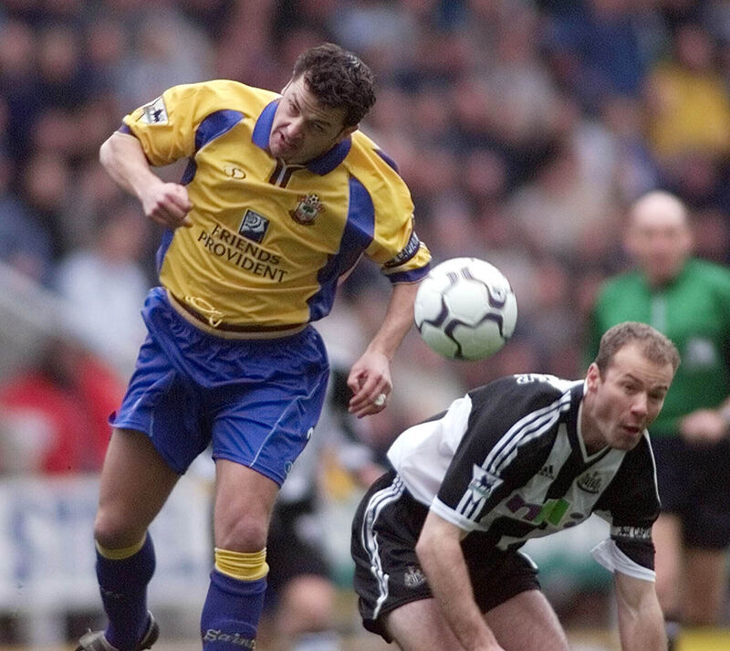 Southampton's Jason Dodds (left) clashes for the ball with Newcastle United's Alan Shearer, during their FA Barclaycard Premiership match back in 2002. In a recent BBC documentary, Shearer investigated brain injuries within football. 