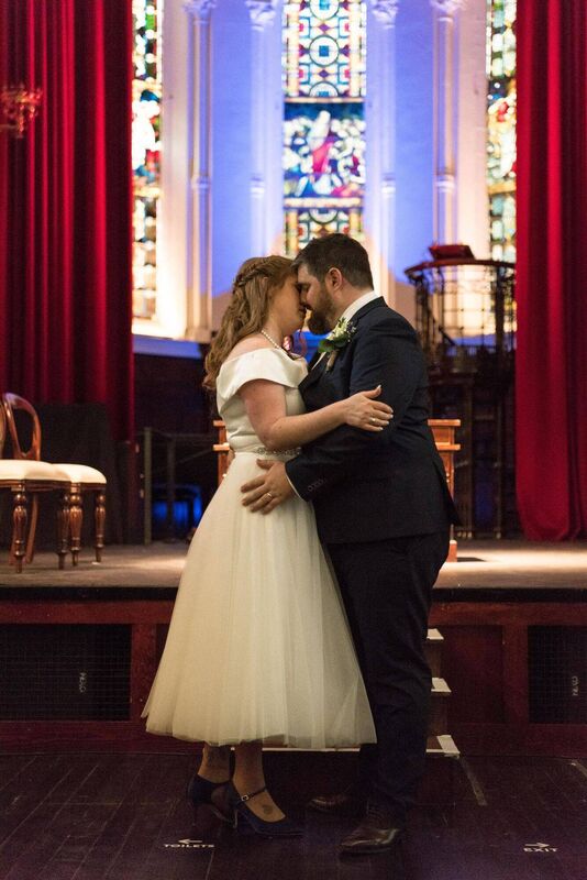 SAYING I DO: Megan LeMasurier-Barry and Steve Barry, who live in Midleton, at the Triskel Arts Centre, in Cork City.