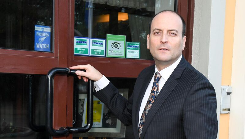 Proprietor Michael Magner, closing the Vienna Woods Hotel in Glanmire, Cork, in March.