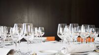 Set table in restaurant
