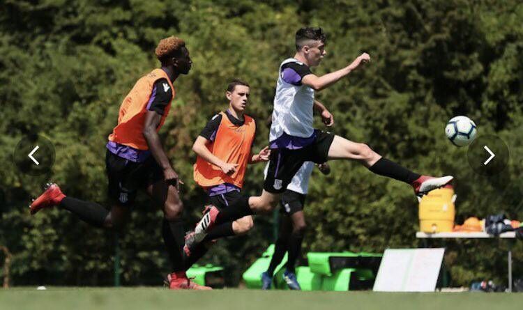 Ethon Varian in training at Stoke.