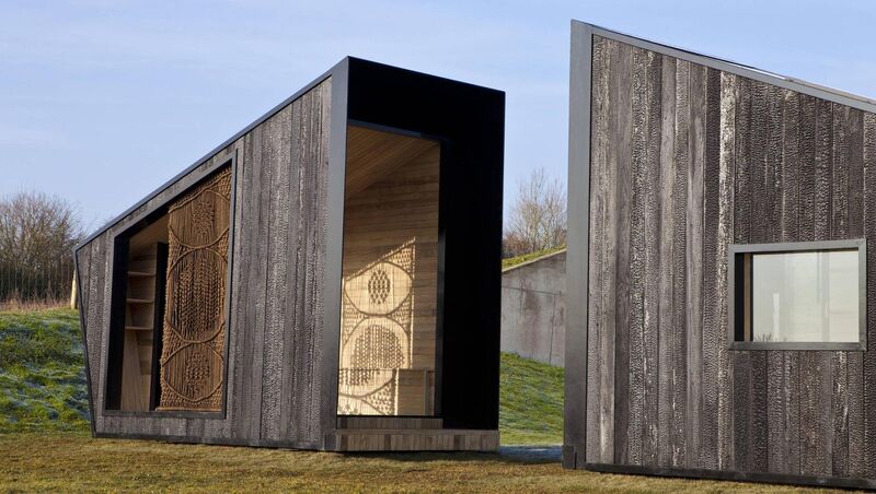 Shou-Sugi-Ban charred cladding.