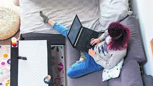 <p class="contextmenu internal_Caption">HOME COMFORTS: But home heating bills are set to soar too, as the lockdown heads into winter. Picture posed by model</p>
