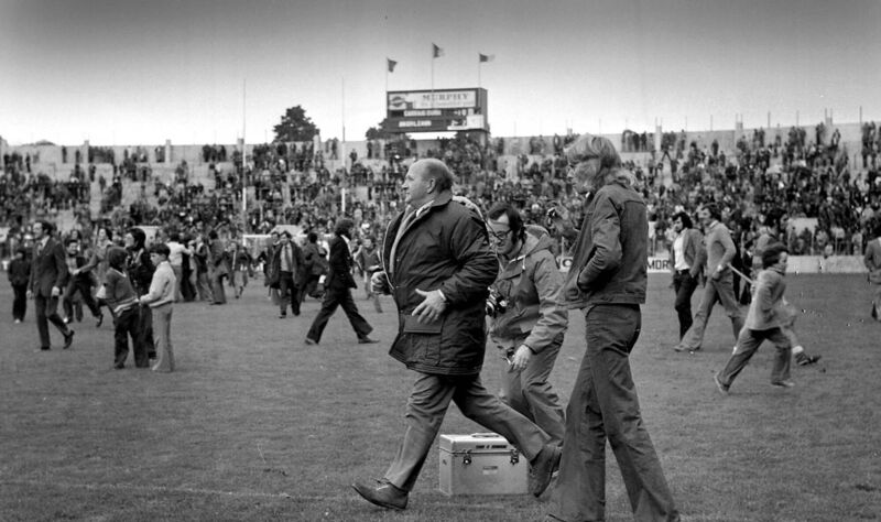 Christy Ring runs on to the pitch at Páirc Uí Caoimh after Glen Rovers defeated Blackrock in the 1976 county final. Christy Ring runs on to the pitch at Páirc Uí Caoimh after Glen Rovers defeated Blackrock in the 1976 county final.
