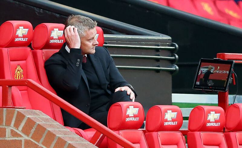 HEAD-SCRATCHER: Manchester United manager Ole Gunnar Solskjaer during their 6-1 Premier League defeat to Spurs at Old Trafford, Manchester. 	Picture: Alex Livesey/NMC Pool/PA Wire