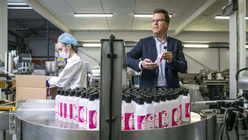 Two Cork companies are offering help to schools affected by the recall of a hand sanitiser