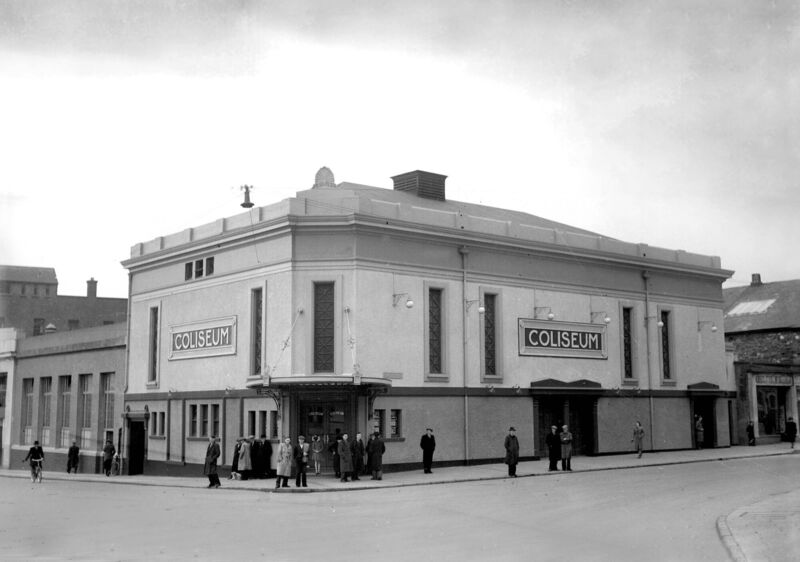 View of the old Coliseum cinema, MacCurtain Street, 1953.