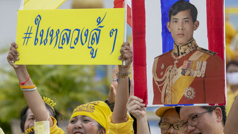 Thailand’s king and queen meet supporters amid calls for reform