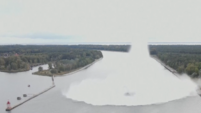 British World War Two bomb explodes underwater in Poland
