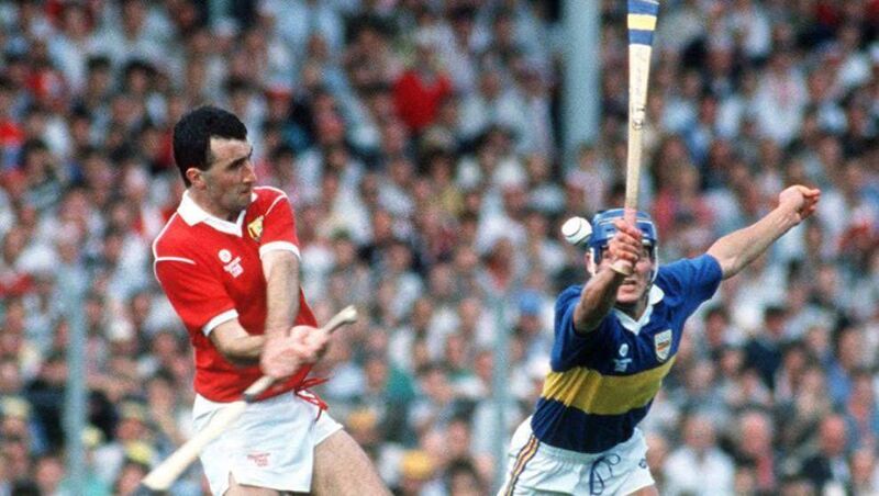 Cork’s Ger Fitzgerald in action against Tipperary’s Conal Bonnar during the 1990 Munster Hurling Final at Semple Stadium. Picture: Ray McManus/SPORTSFILE Cork’s Ger Fitzgerald in action against Tipperary’s Conal Bonnar during the 1990 Munster Hurling Final at Semple Stadium. Picture: Ray McManus/SPORTSFILE