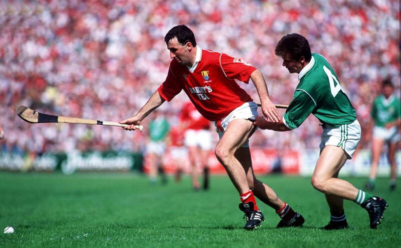 Ger Fitzgerald battling Anthony O'Riordan of Limerick. Picture: Ray McManus/Sportsfile Ger Fitzgerald battling Anthony O'Riordan of Limerick. Picture: Ray McManus/Sportsfile