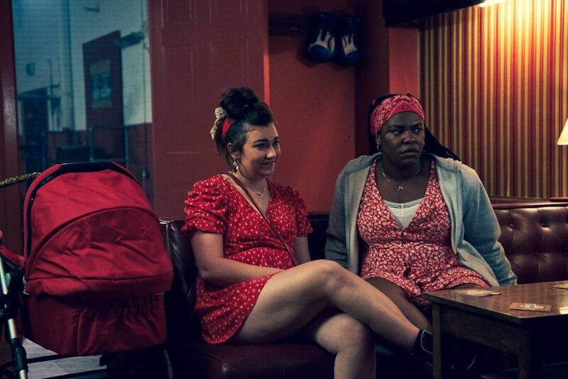 Jennifer Barry as Siobhán Walsh, Demi Isaac Oviawe as Linda Walsh in The Young Offenders.