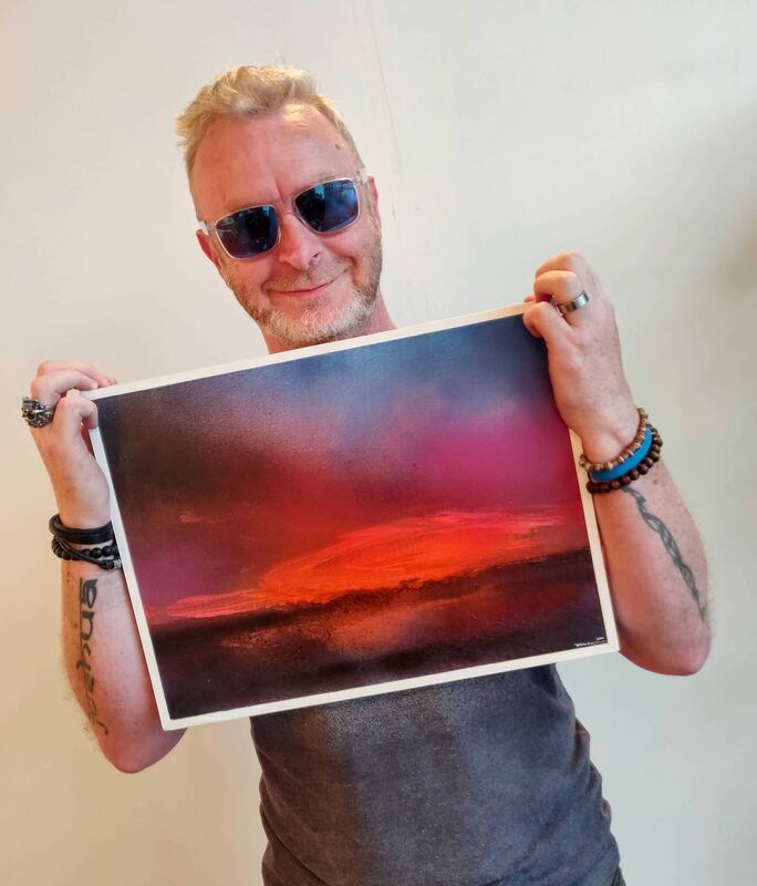 Keith O'Brien displaying one of his abstract artwork paintings on show at The Gallery,Main Street, Carrigaline. Photo Grainne O'Connor Keith O'Brien displaying one of his abstract artwork paintings on show at The Gallery,Main Street, Carrigaline. Photo Grainne O'Connor