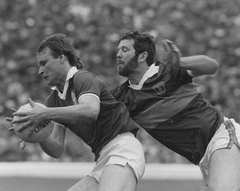Cork's Teddy McCarthy and Eoin Liston of Kerry battling. Picture: INPHO/Billy Stickland