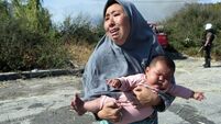 Greece Migrant Camp Blaze