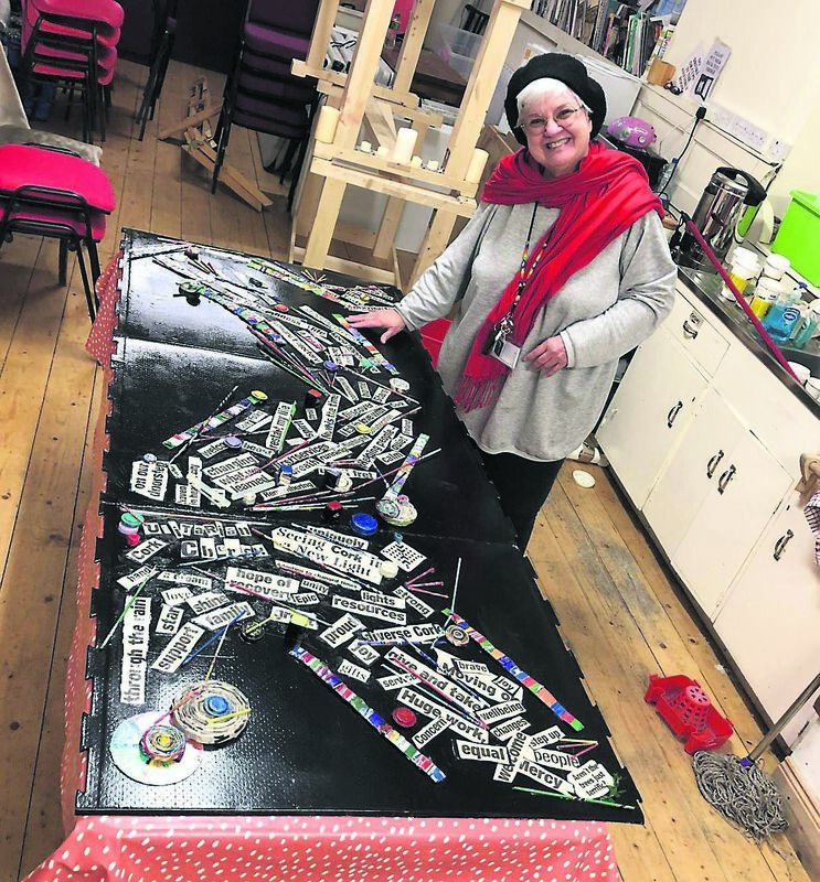 GOOD NEWS STORY: Virginia Giglio putting together her Echo exhibition, which opened at the Unitarian Church in Cork yesterday. GOOD NEWS STORY: Virginia Giglio putting together her Echo exhibition, which opened at the Unitarian Church in Cork yesterday.