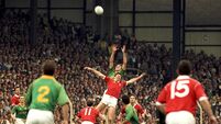 Celebrating the Double: Shea Fahy soared at Croke Park in 1990