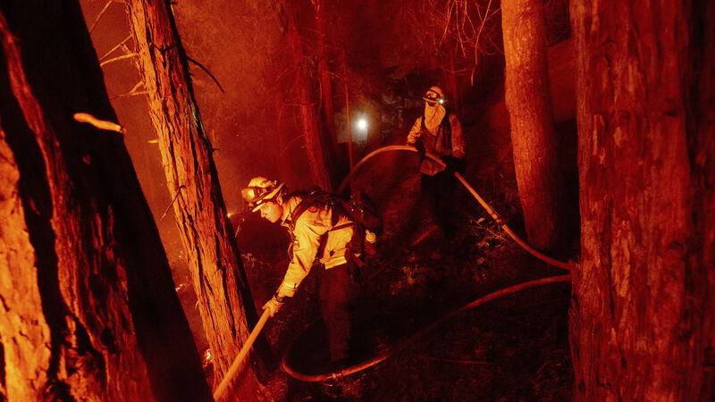 Firefighters overtaken by flames in California mountains Firefighters overtaken by flames in California mountains