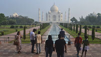 Virus Outbreak India Taj Mahal