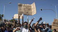 Greece Migrant Camp Blaze
