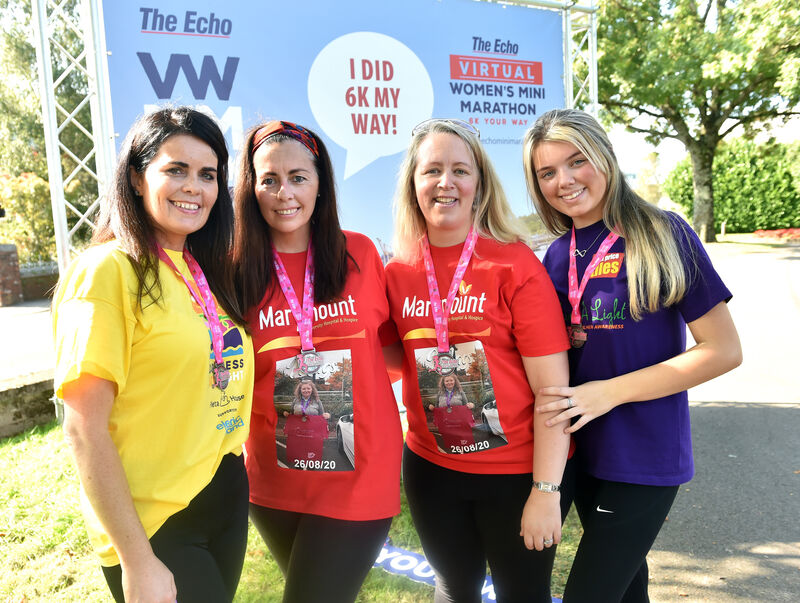  Catherine Blake Laura and Marie O'Callaghan and Sophie Blake who took part in The Echo virtual womens mini marathon in aid of the late Margaret Rodgers and Marymount