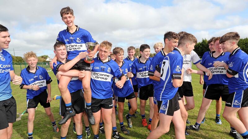 Barry O'Flynn hits 2-4 as Sars claim U14 premier hurling title with big win over Glen Rovers