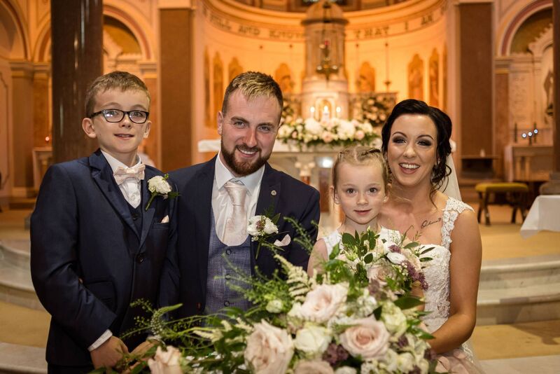 The couple with Catherina's children Daniel aged 10 and Shona aged five. The couple with Catherina's children Daniel aged 10 and Shona aged five.