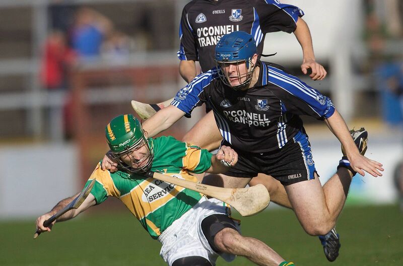 Sars' Pat Barry and Newtown's Jerry O'Connor. Picture: INPHO/Neil Danton. Sars' Pat Barry and Newtown's Jerry O'Connor. Picture: INPHO/Neil Danton.