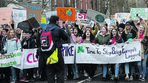 <p class="contextmenu internal_Caption">Some of the crowd at the climate change demonstration on South Mall in Cork city in March, 2019. Picture: Howard Crowdy</p>
