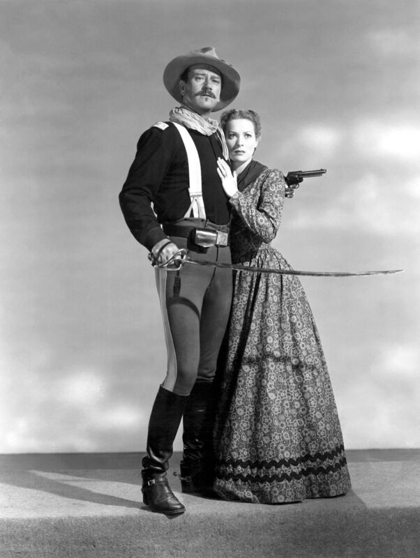 John Wayne and Maureen O'Hara in Rio Grande John Wayne and Maureen O'Hara in Rio Grande