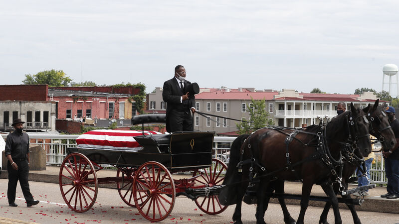 Civil rights hero John Lewis crosses Selma bridge for final time Civil rights hero John Lewis crosses Selma bridge for final time
